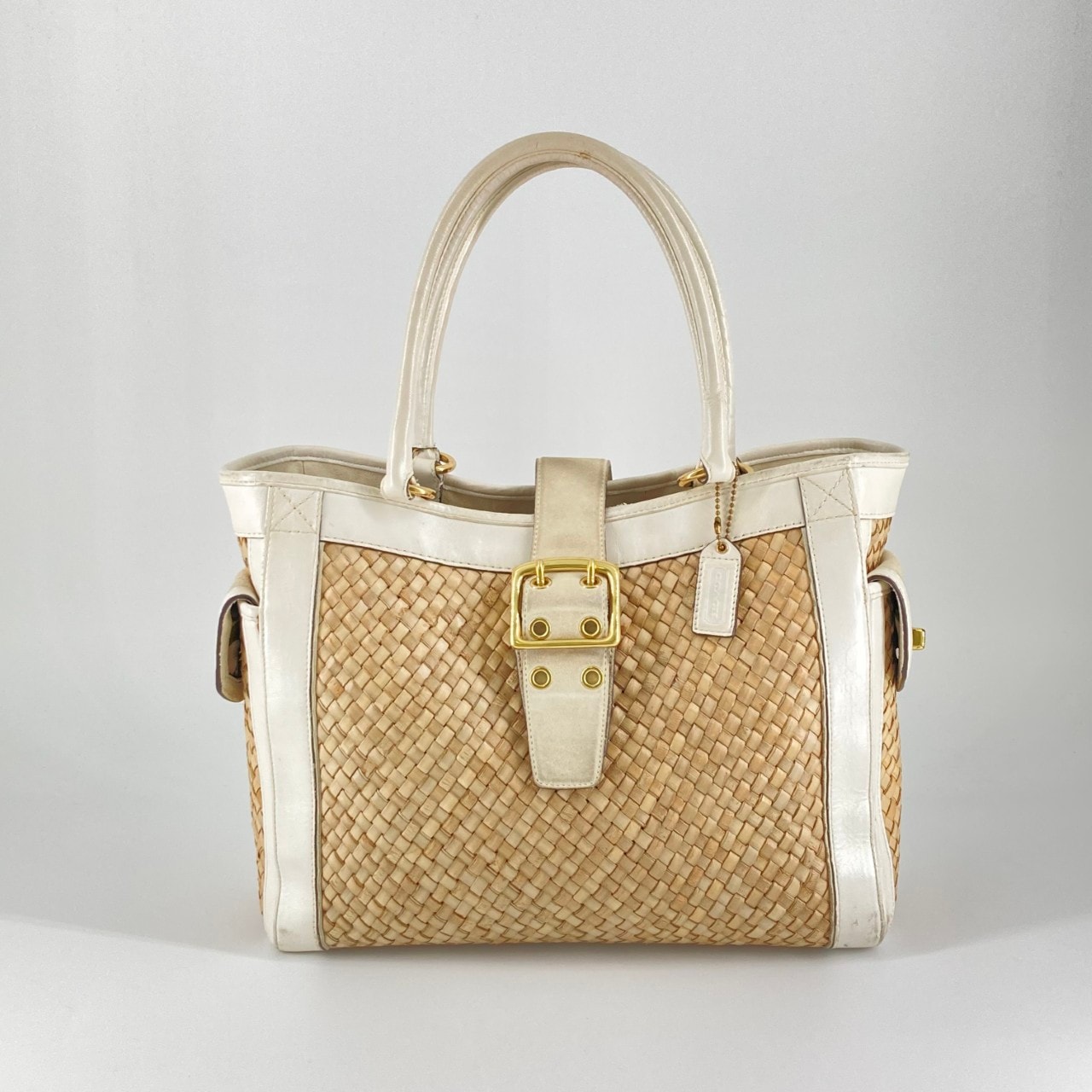 COACH(コーチ) ストロー スモールボクシー 4419 ハンドバッグ ベージュ