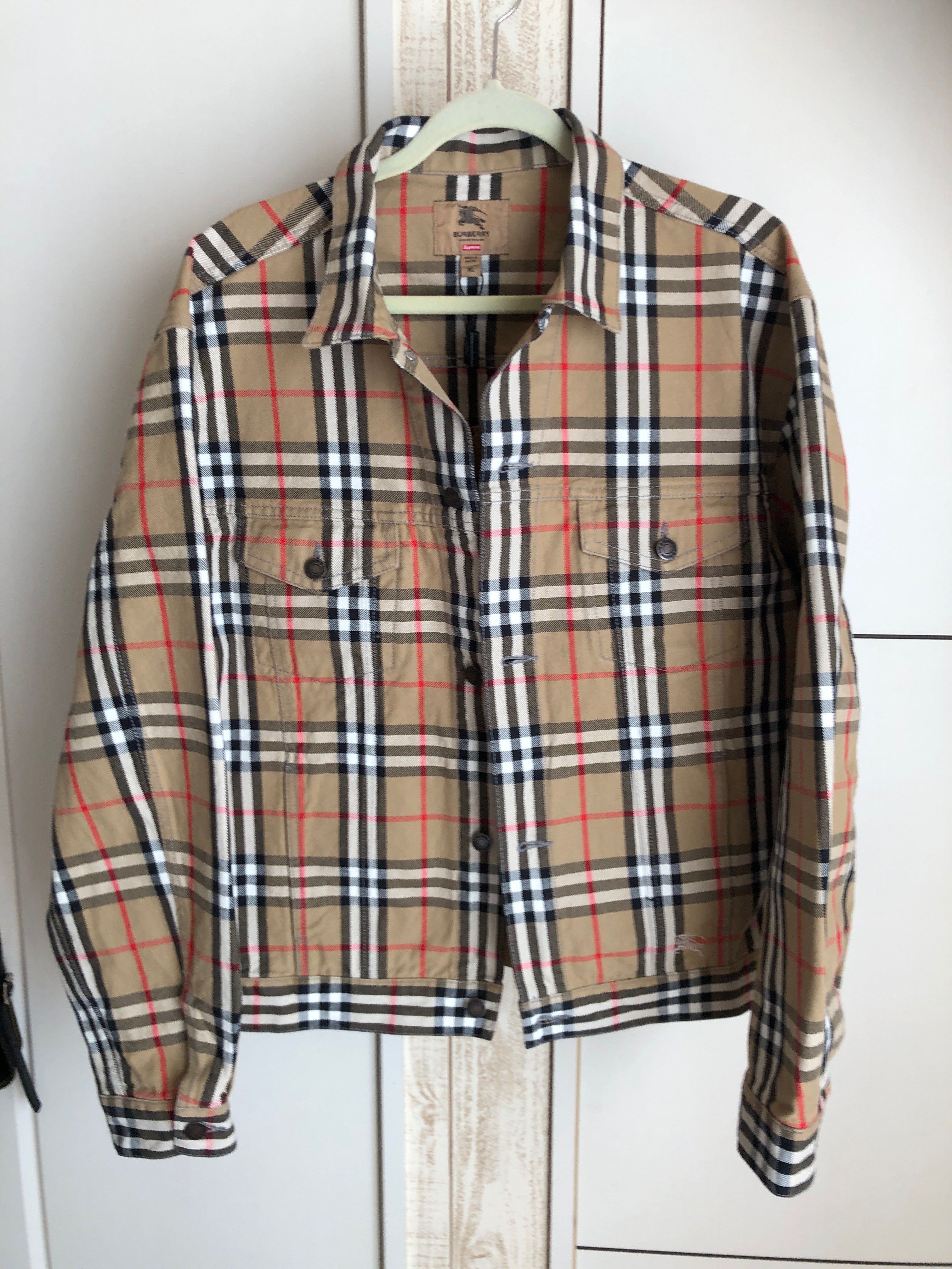Supreme / Burberry Denim Trucker Jacket "Beige"
