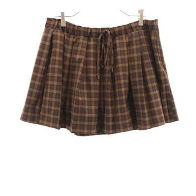 ZARA ザラ ミニ丈 プリーツスカート XL ブラウン
