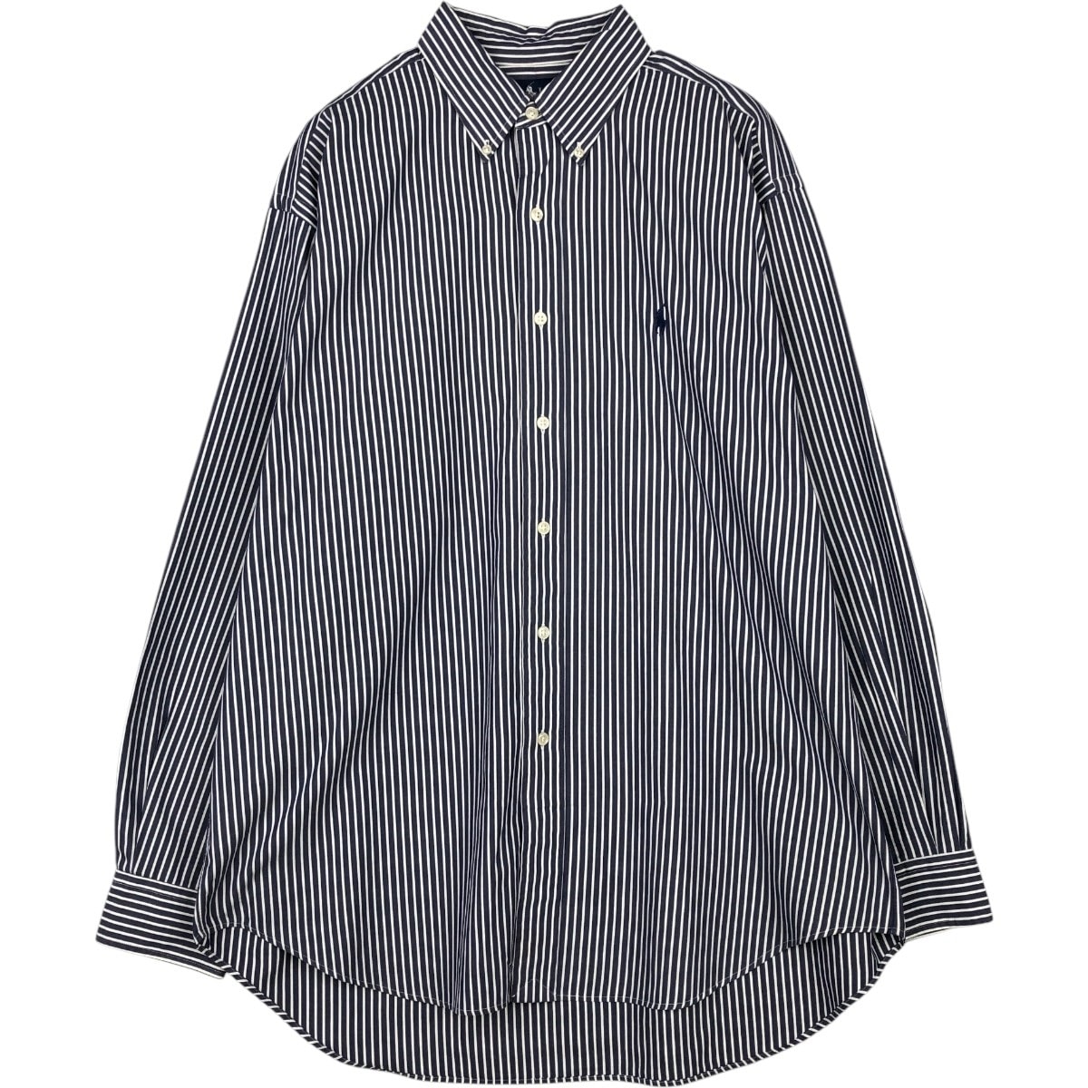古着 ラルフローレン Ralph Lauren BLAKE 長袖 ボタンダウンストライプシャツ メンズL相当/eaa677920