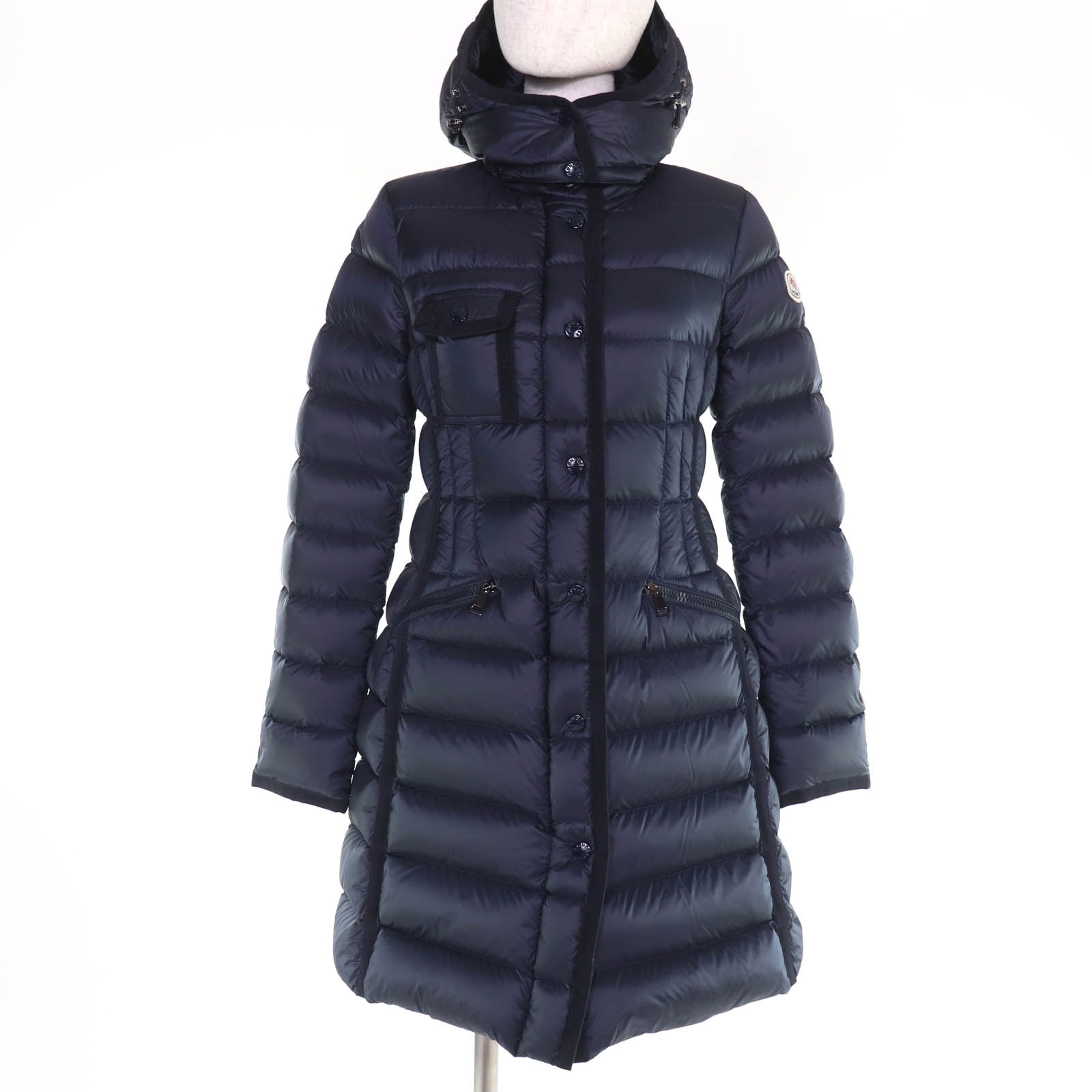 極美品 モンクレール ダウンコート HERMINE エルミンヌ ネイビー 00