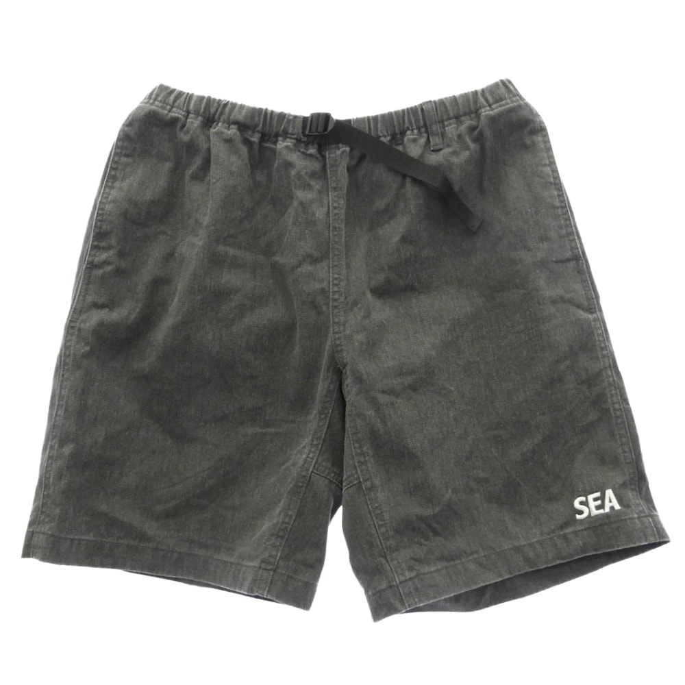 WIND AND SEA ウィンダンシー ショートパンツ WDS-O-ESPT-25-Q3-PT-01 ESS SEA SHORTS エッセンシャルシー ショーツ コットン ショートパンツ ブラック系 XL【中古】