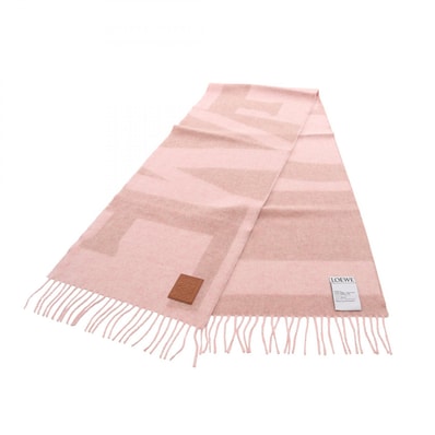 ロエベ LOEWE アナグラム スカーフ マフラー 衣料品 カシミヤ レディース ピンク系 / ブラウン系 FSA3SS1W048373 【新品】