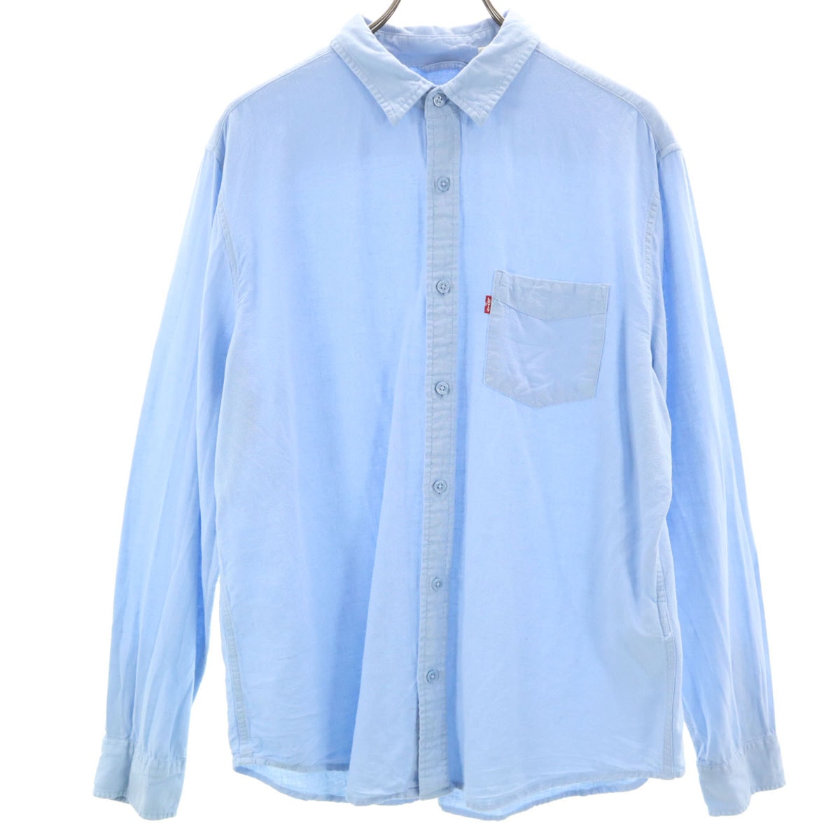 Levi's リーバイス リネンブレンド 長袖 シャツ L 水色