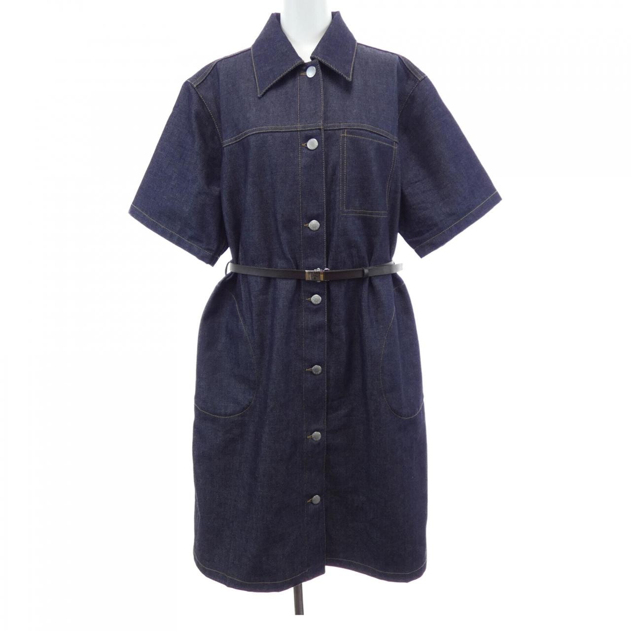 プラダ PRADA ベルテッドデニム ドレス GFA142 SOOO 18MD ワンピース