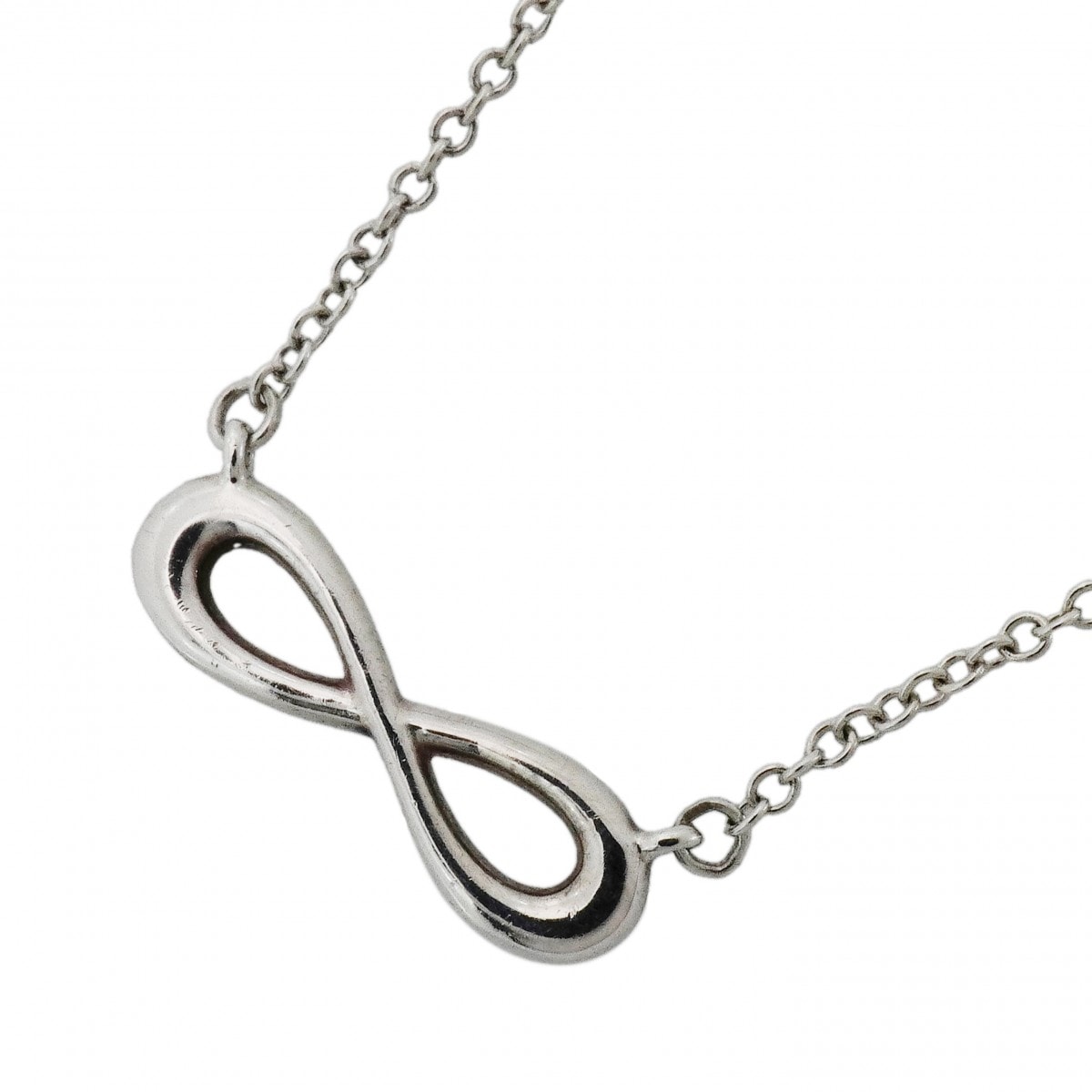 【6jdb0264】ティファニー ネックレス インフィニティ シルバー925【中古】レディース