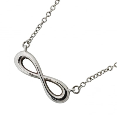 【6jdb0264】ティファニー ネックレス インフィニティ シルバー925【中古】レディース