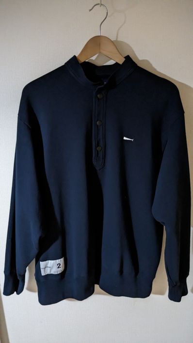 DESCENDANT voil henley neck sweatshirt