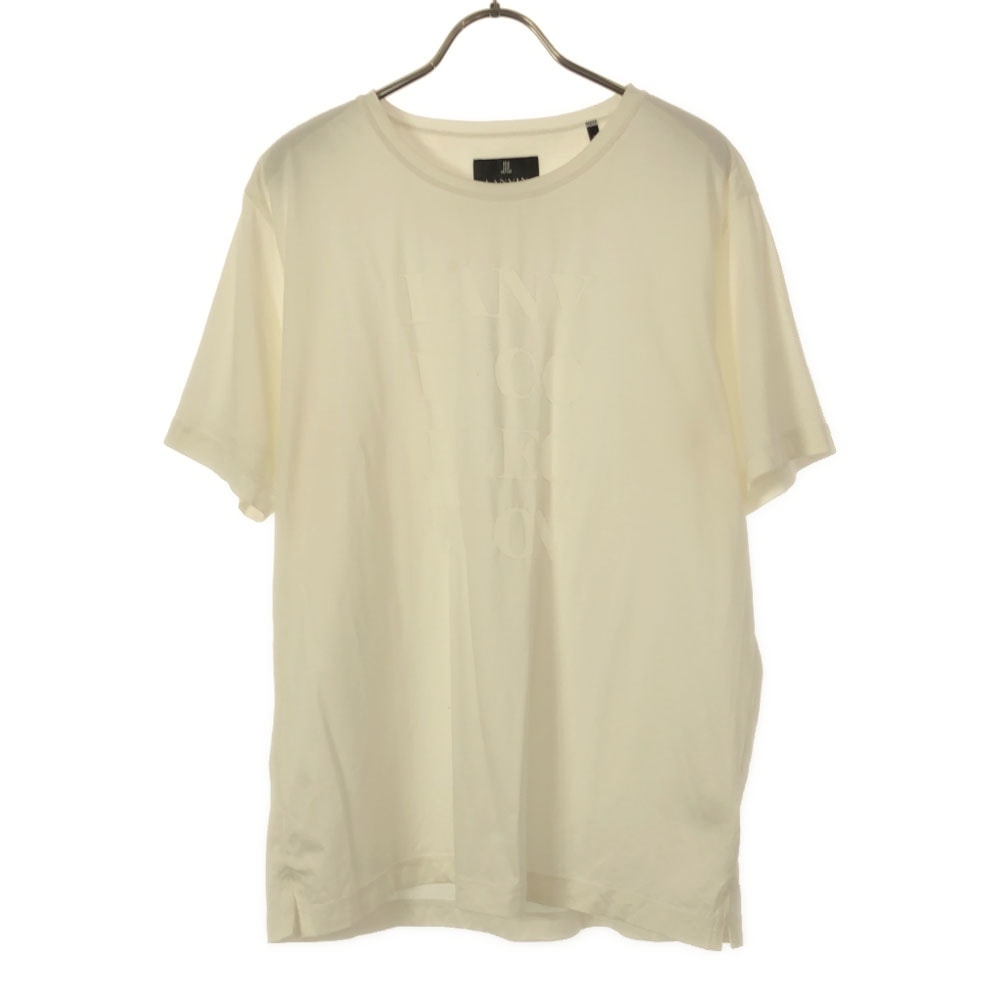 LANVIN LA COLLECTION ランバンコレクション 日本製 プリント 半袖 Tシャツ L ホワイト