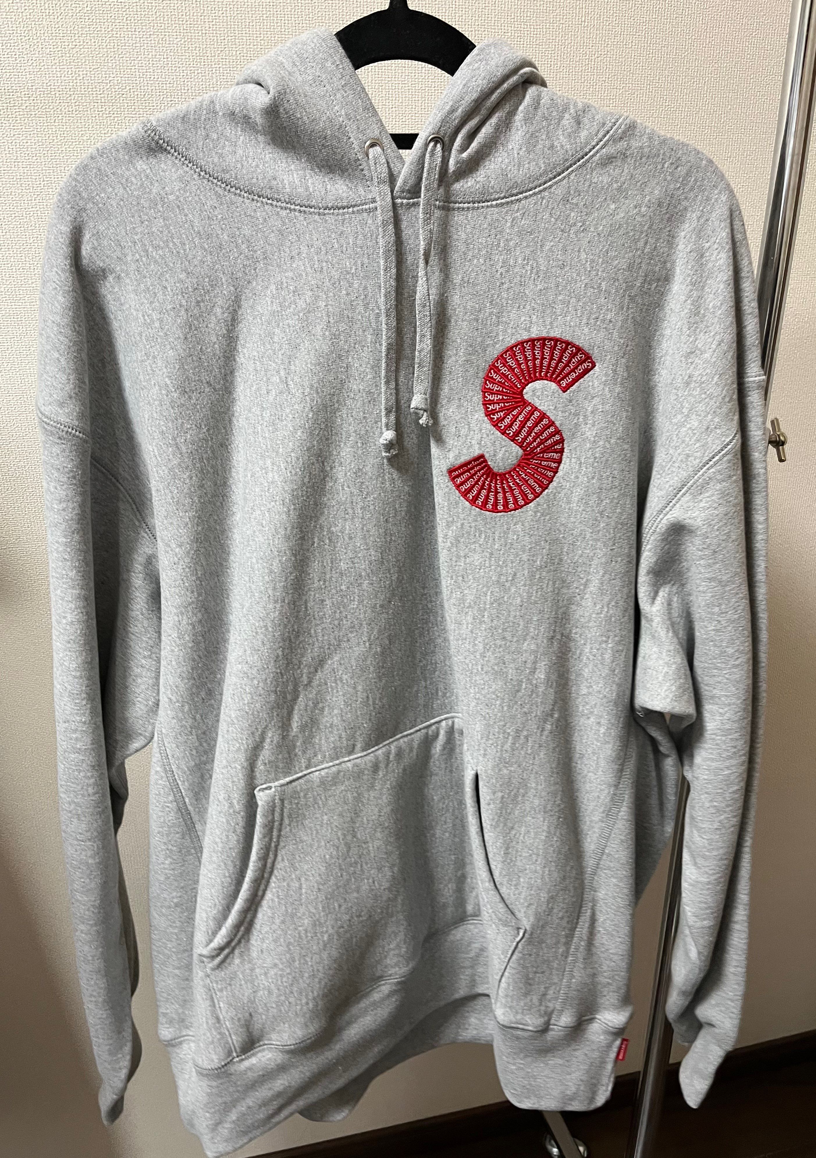 Supreme S Logo Hooded Sweatshirt "Heather Grey" (20FW)