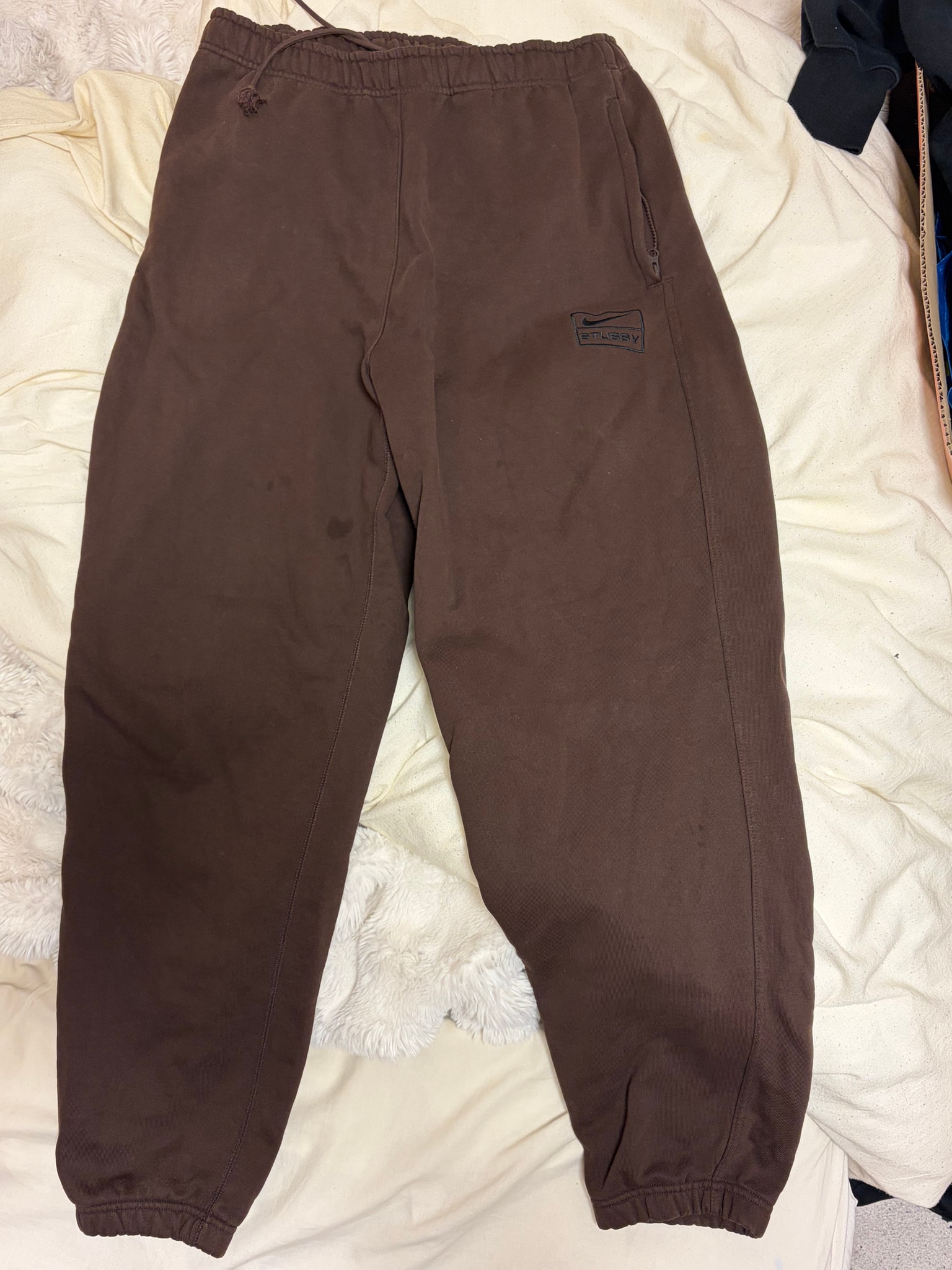 Stussy x Nike Stone Washed Fleece Pant "Dark Cinder" (US Size) FN5235-261