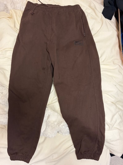 Stussy x Nike Stone Washed Fleece Pant "Dark Cinder" (US Size) FN5235-261