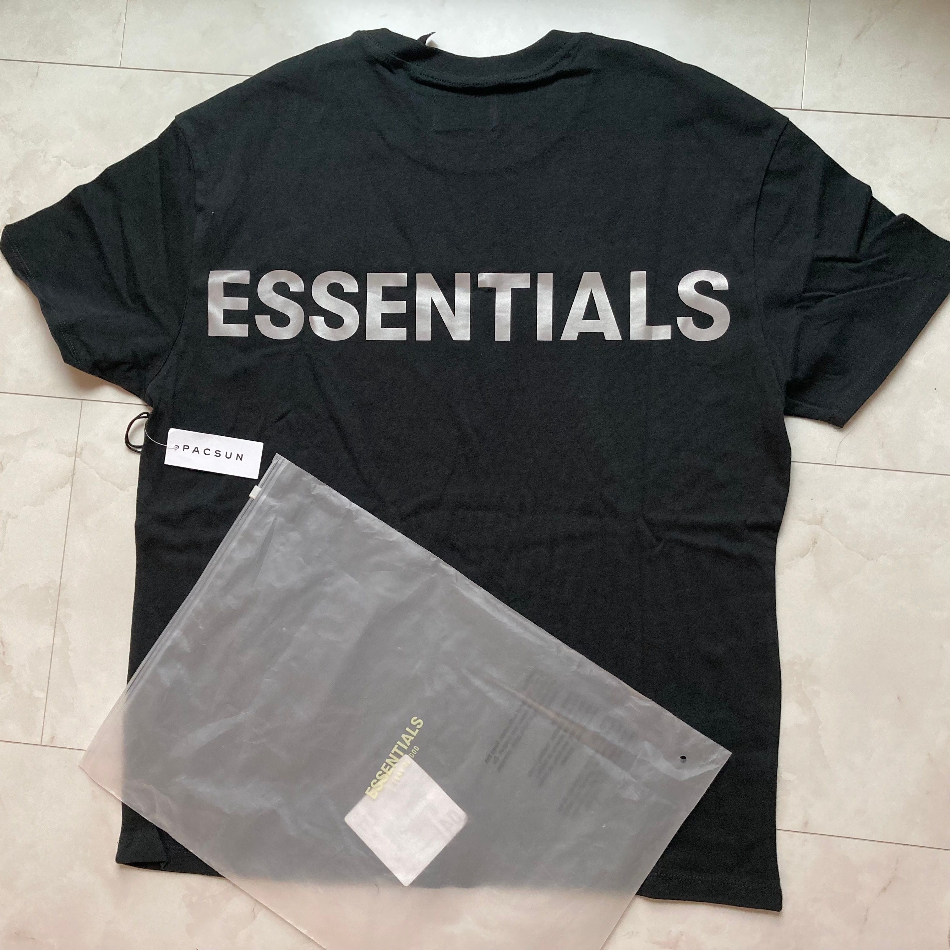 FEAR OF GOD ESSENTIALS 3M Logo Boxy T-shirt "Black"