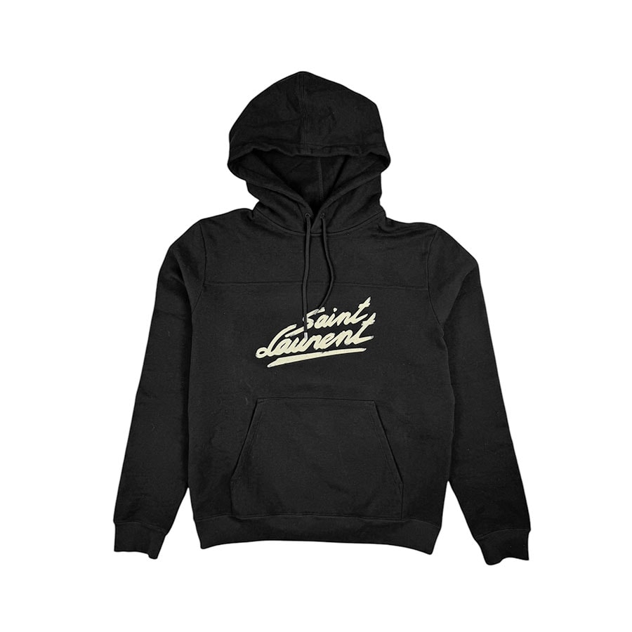 サンローラン SAINT LAURENT パーカー コットン ブラック メンズ【中古】 z4539