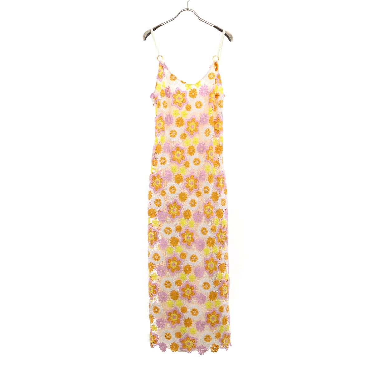 ZARA ザラ 花柄 総レース キャミワンピース S ホワイト