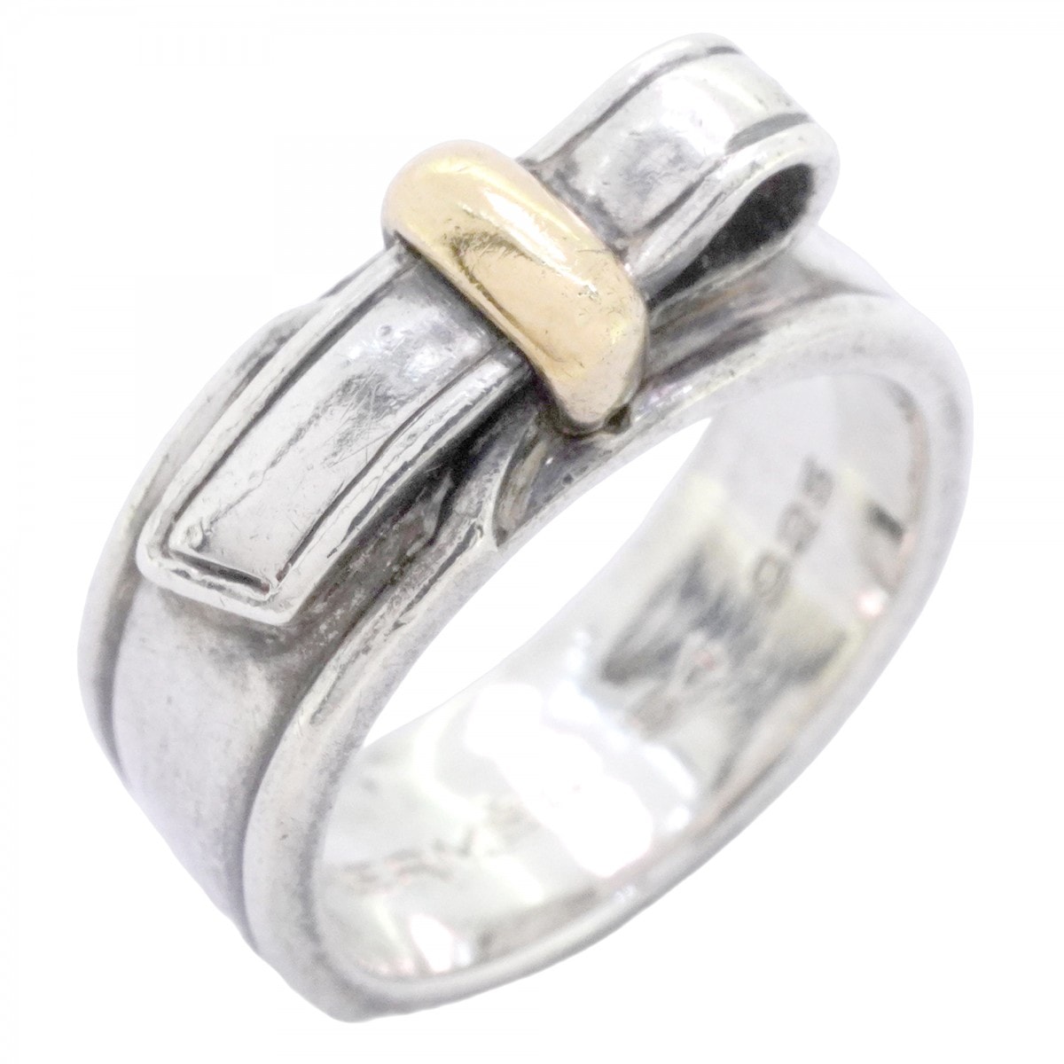 【6jcb1035】エルメス リング アルテミス/リボン K18YG イエローゴールド シルバー925 #54【中古】メンズ レディース ユニセックス