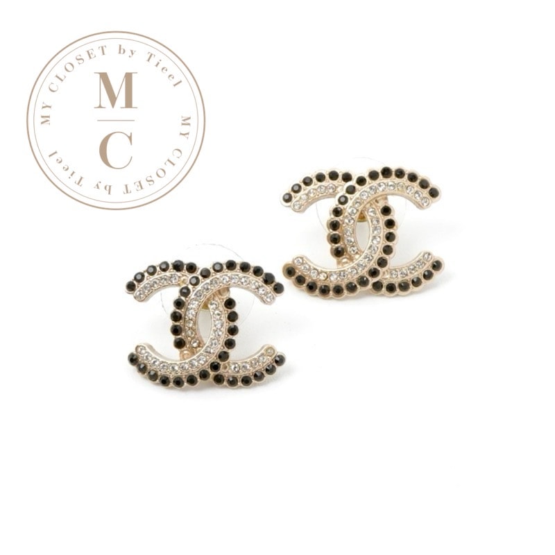 シャネル CHANEL ピアス イヤリング ゴールド ココマーク ラインストーン
