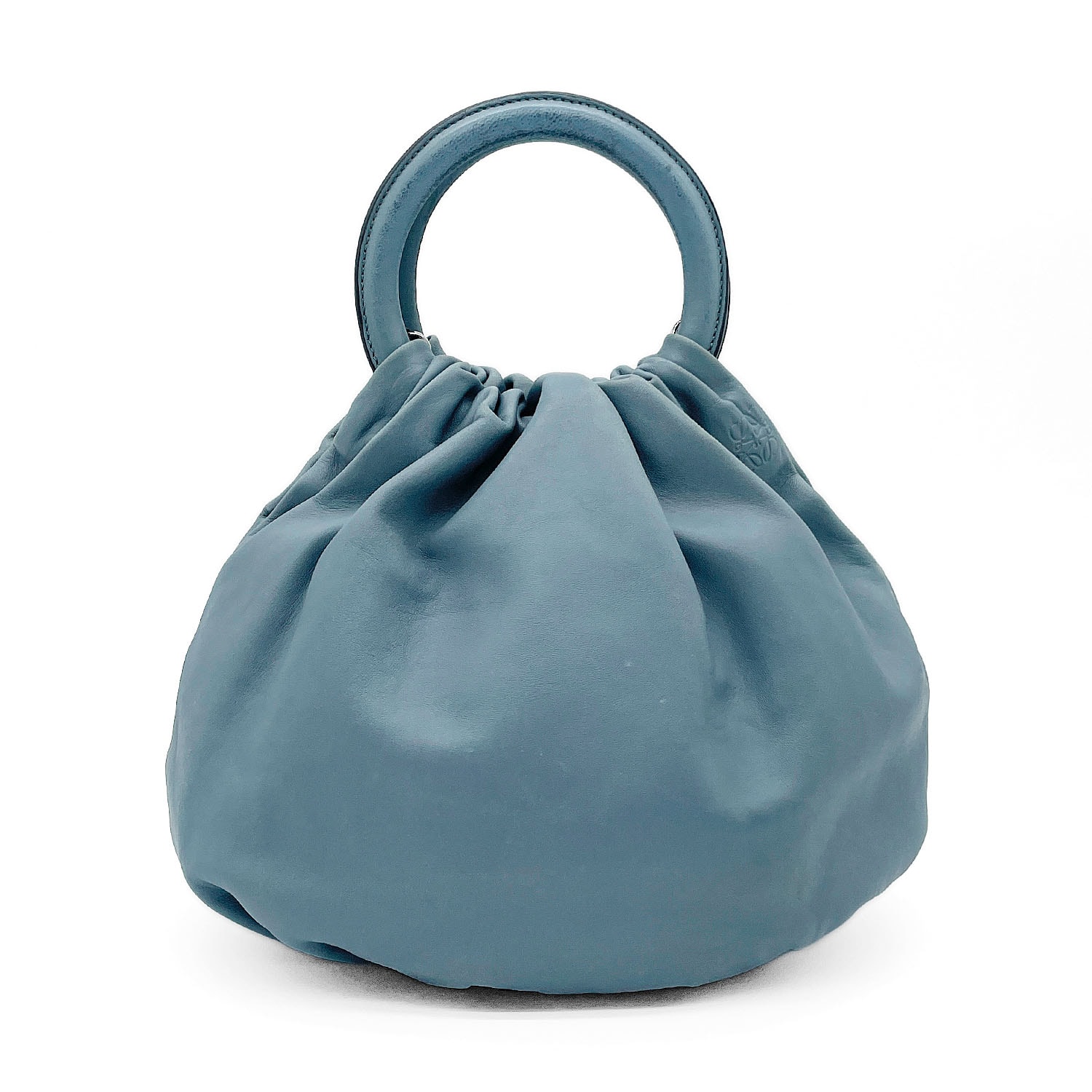 LOEWE ロエベ バウンス 丸型 ショルダーバッグ
 2WAYショルダーバッグ レザー ブルー レディース
 【中古】