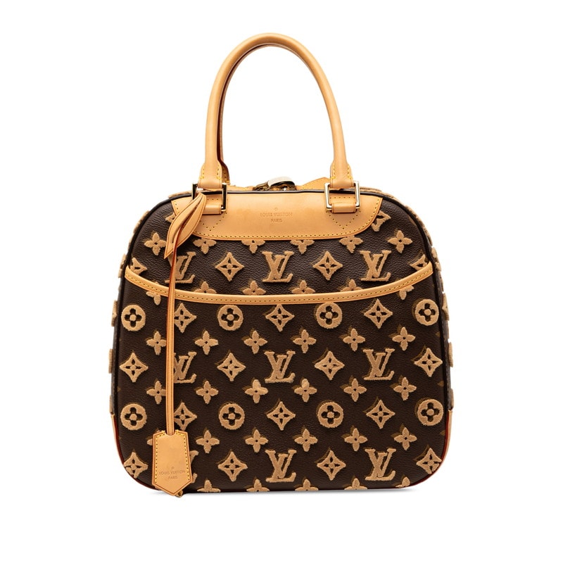 ルイ ヴィトン モノグラム タフタージュ 3D ドーヴィル キューブ ハンドバッグ M40921 PVC レザー レディース LOUIS VUITTON 【中古】