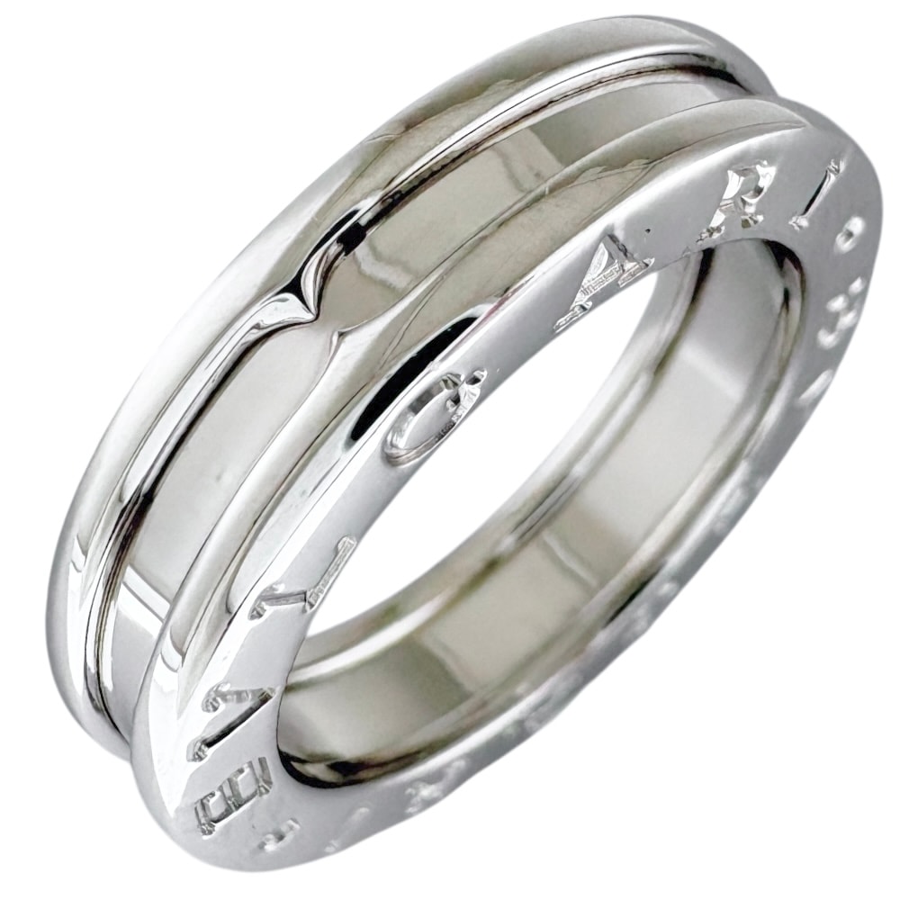 ブルガリ B-zero.1 1バンド リング 指輪 8号 18金 K18ホワイトゴールド レディース BVLGARI 中古