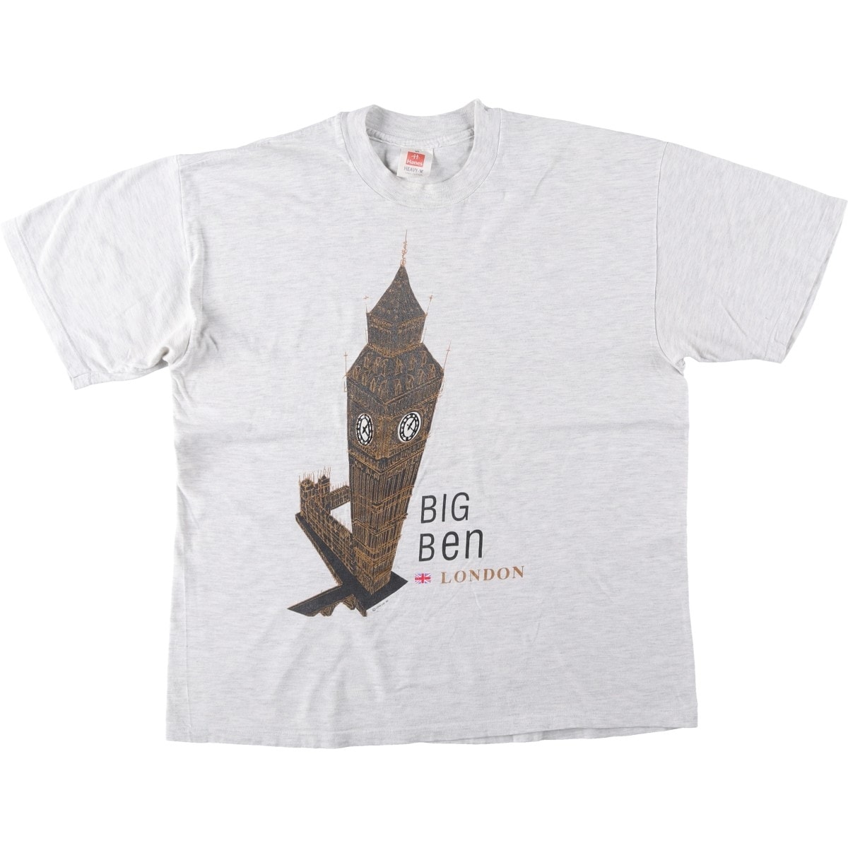 古着 90年代 ヘインズ Hanes HEAVY-T BIG BEN ビッグベン スーベニアTシャツ メンズXL相当 ヴィンテージ/eaa661569