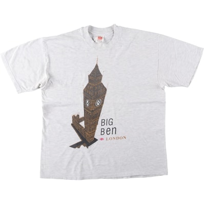 古着 90年代 ヘインズ Hanes HEAVY-T BIG BEN ビッグベン スーベニアTシャツ メンズXL相当 ヴィンテージ/eaa661569