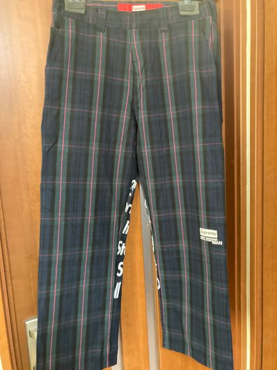 Supreme / JUNYA WATANABE COMME des GARCONS MAN Printed Work Pant "Navy Plaid"