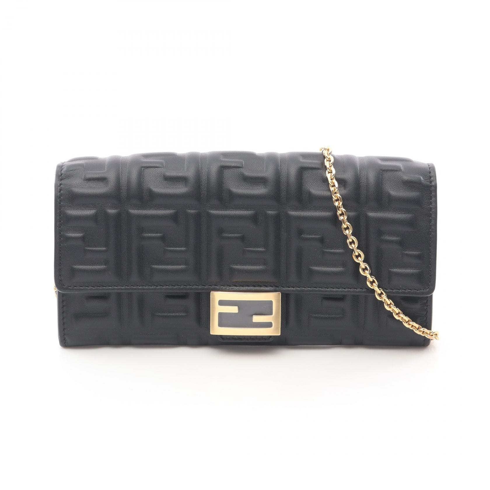 フェンディ FENDI バゲット ショルダーバッグ バッグ レザー レディース ブラック系 8M0365AAJDF0KUR 【新品】