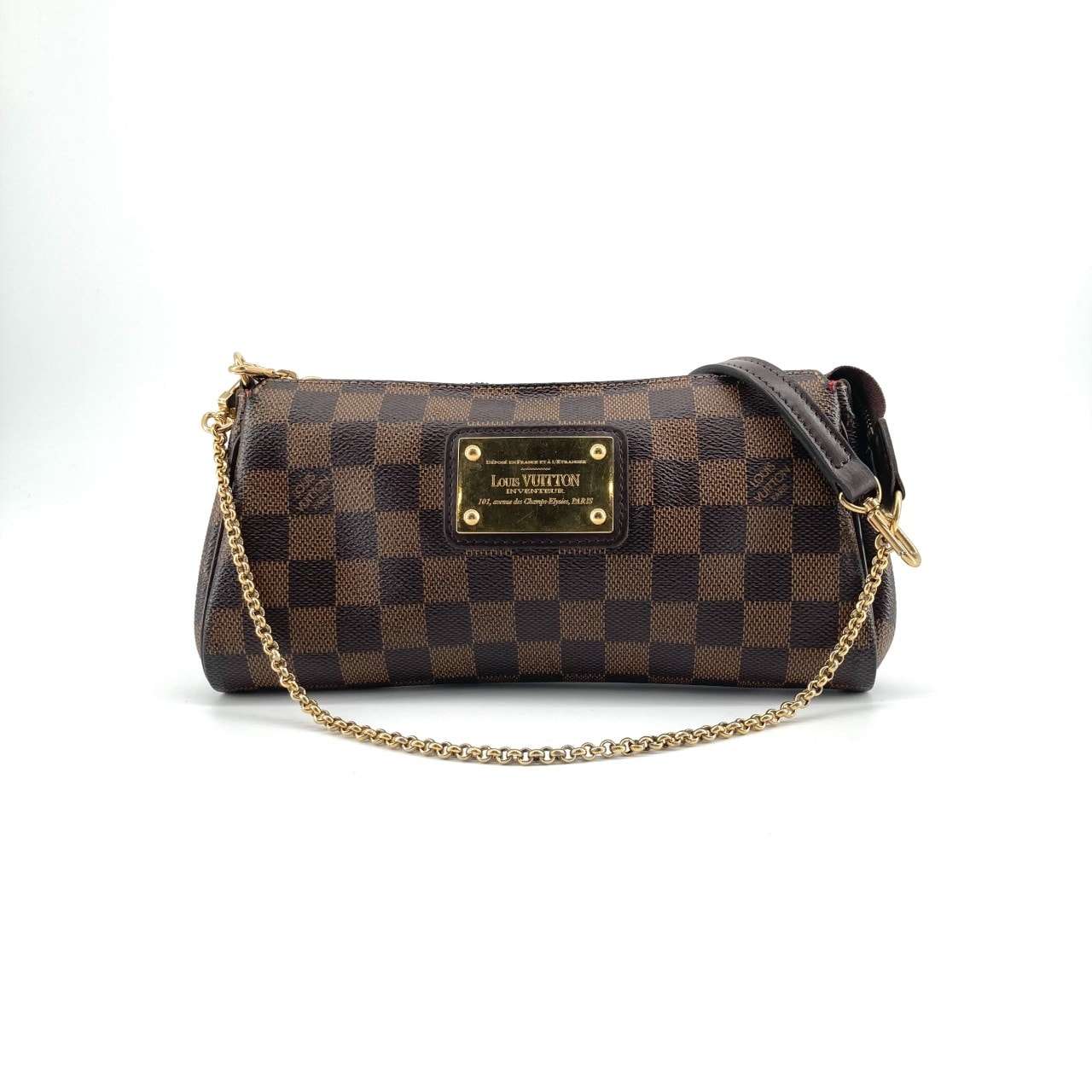 LOUIS VUITTON(ルイ・ヴィトン) ダミエ エヴァ コーティングキャンバス N55213 ハンドバッグ ダークブラウン×モカベージュ