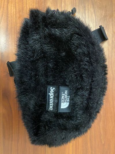 Supreme x The North Face Faux Fur Waist Bag "Black" NM82093I / NF0A5G87