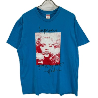シュプリーム 18FW ブルー Madonna Tee Tシャツ L