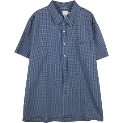 古着 90~00年代 カルバンクライン Calvin klein JEANS 半袖 コットン チェックシャツ ボックスシャツ メンズXL相当 ヴィンテージ/eaa655927