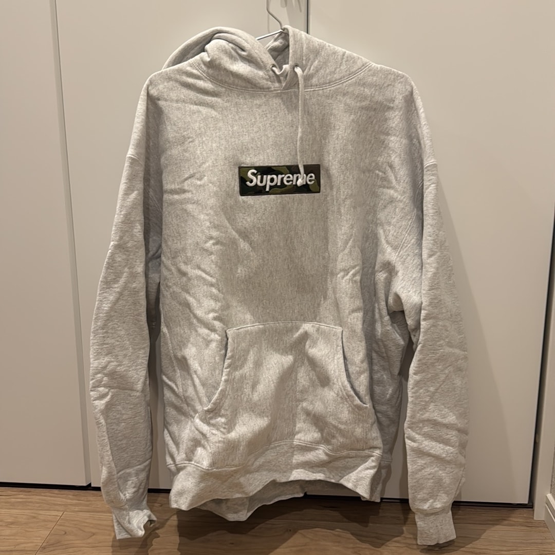 Supreme Box Logo Hooded Sweatshirt "Ash Grey" (23FW)
