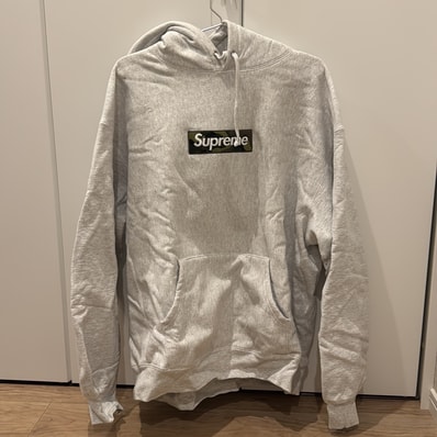Supreme Box Logo Hooded Sweatshirt "Ash Grey" (23FW)