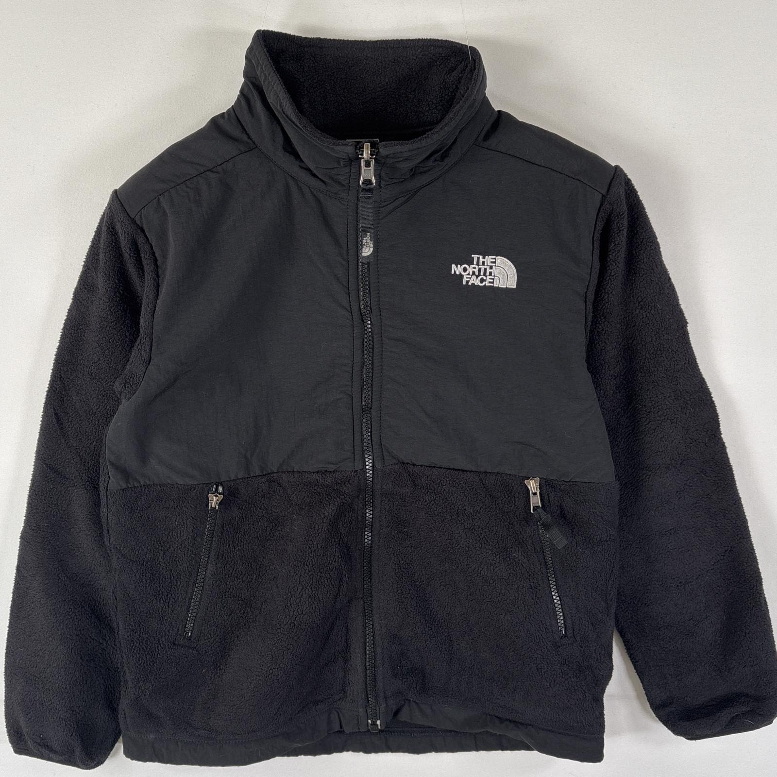 古着 ザ・ノースフェイス THE NORTH FACE デナリジャケット フリース フルジップ ワンポイントロゴ刺繍 M 10/12 ブラック ボーイズ
