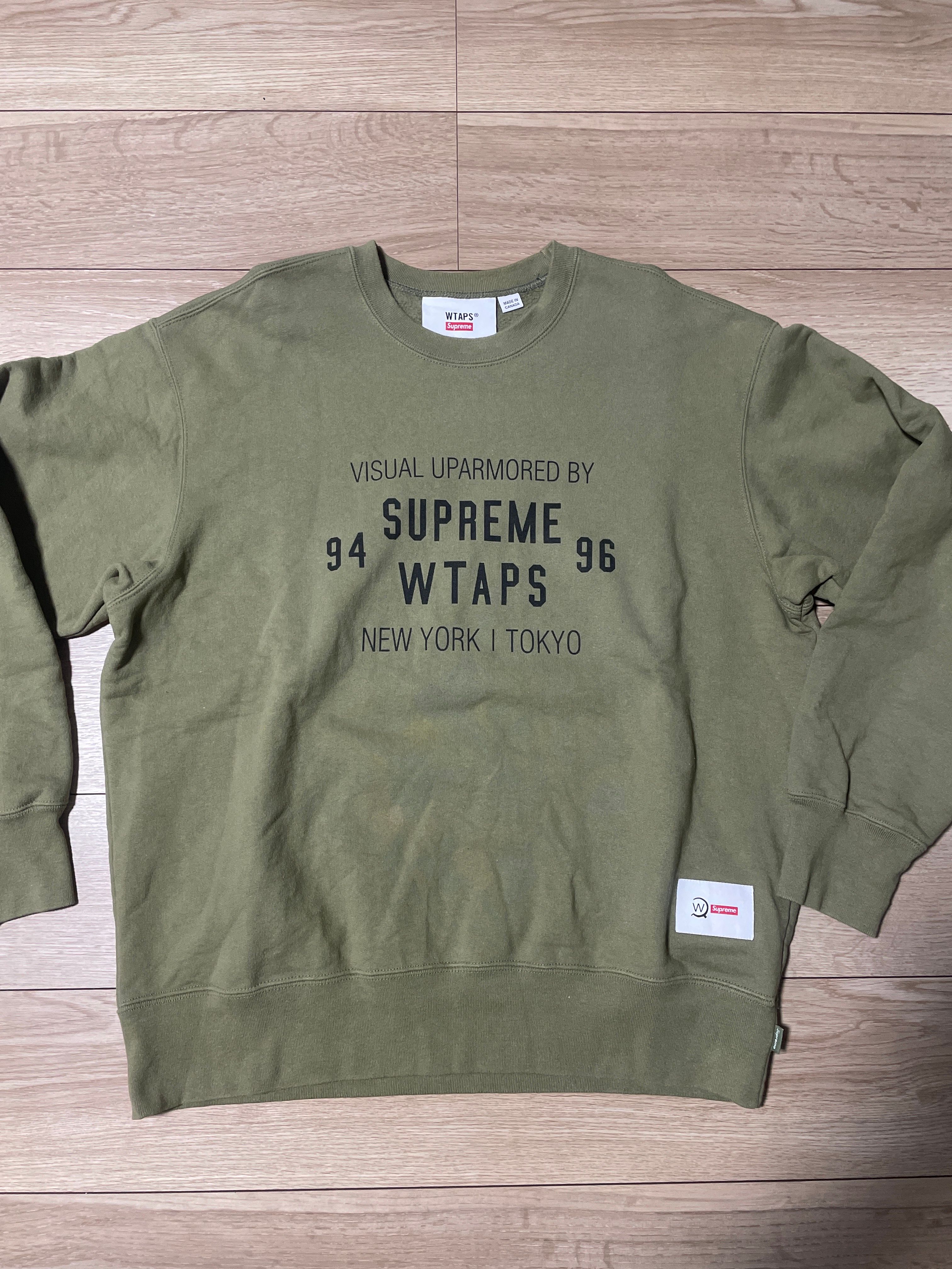 Supreme / WTAPS Crewneck "Light Olive"