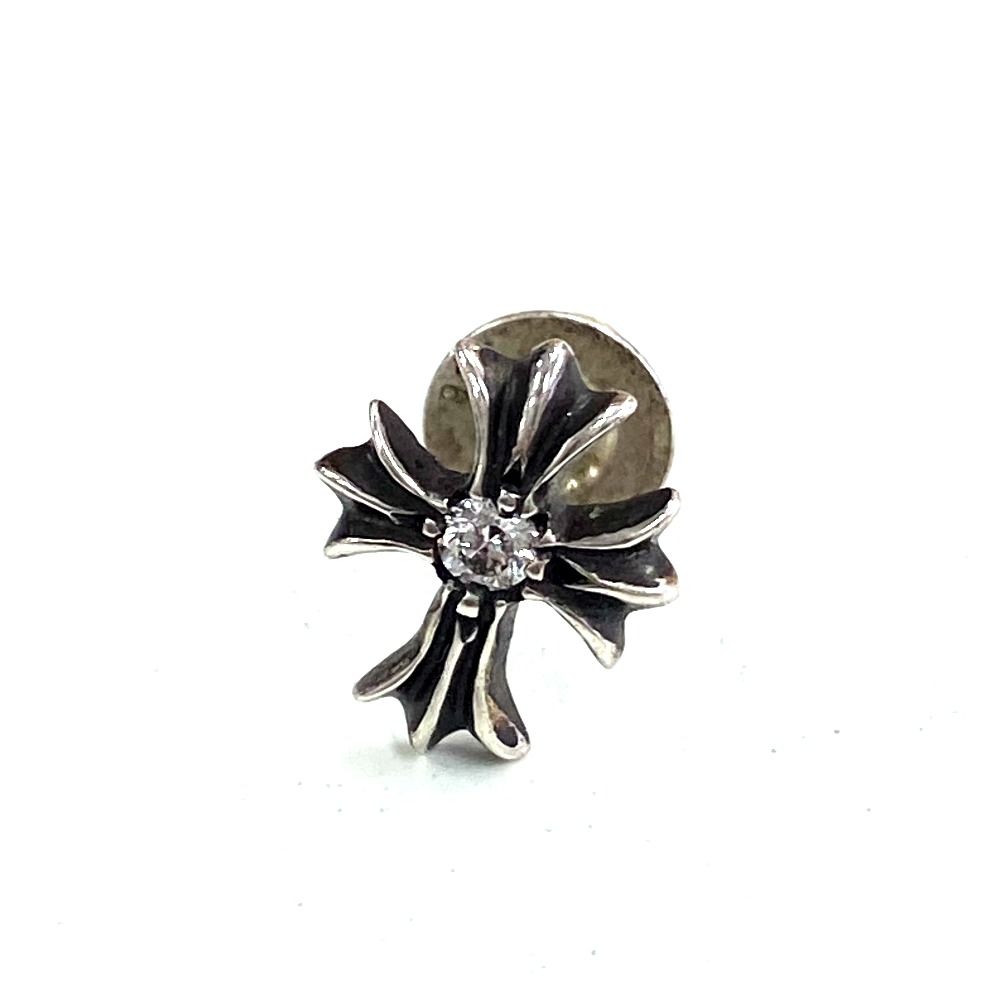 クロムハーツ 片耳用 スタッド No2 CH クロス ピアス SV925