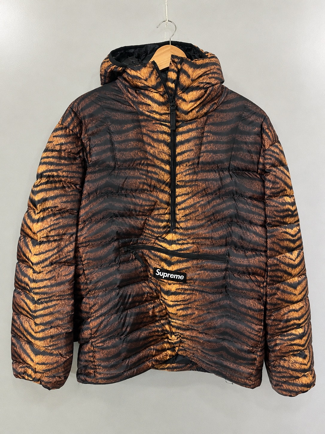 Supreme Micro Down Half Zip Hooded Pullover "Tiger"