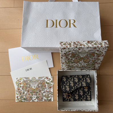 Dior Saddle Nymphea Wallet Dior Oblique Jacquard Japan Exclusive "Blue"