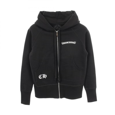 クロムハーツ CHROME HEARTS フレアニー マルチロゴ 裏起毛 パーカー 衣料品 トップス コットン メンズ ブラック系 【中古】