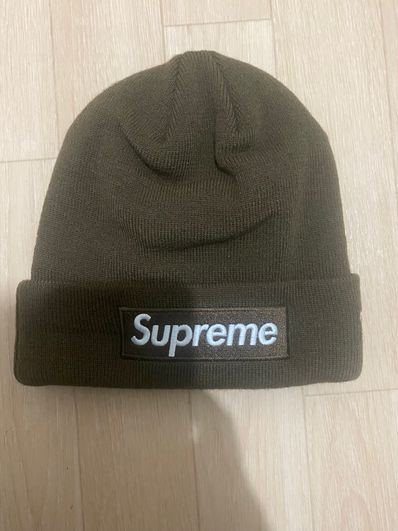 Supreme New Era® Box Logo Beanie "Brown" (21FW)