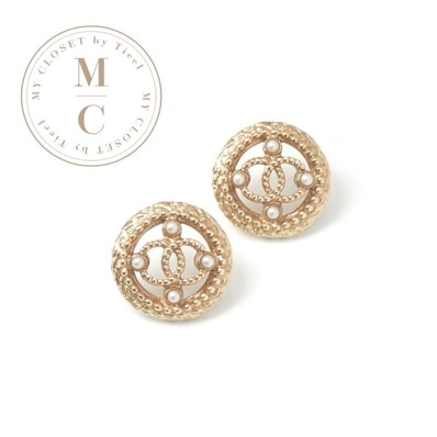 シャネル CHANEL ピアス ココマーク パール ラウンド ゴールド
