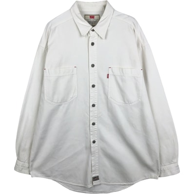 古着 リーバイス Levi's RED TAB 長袖 ホワイトデニムシャツ メンズL相当/eaa652023