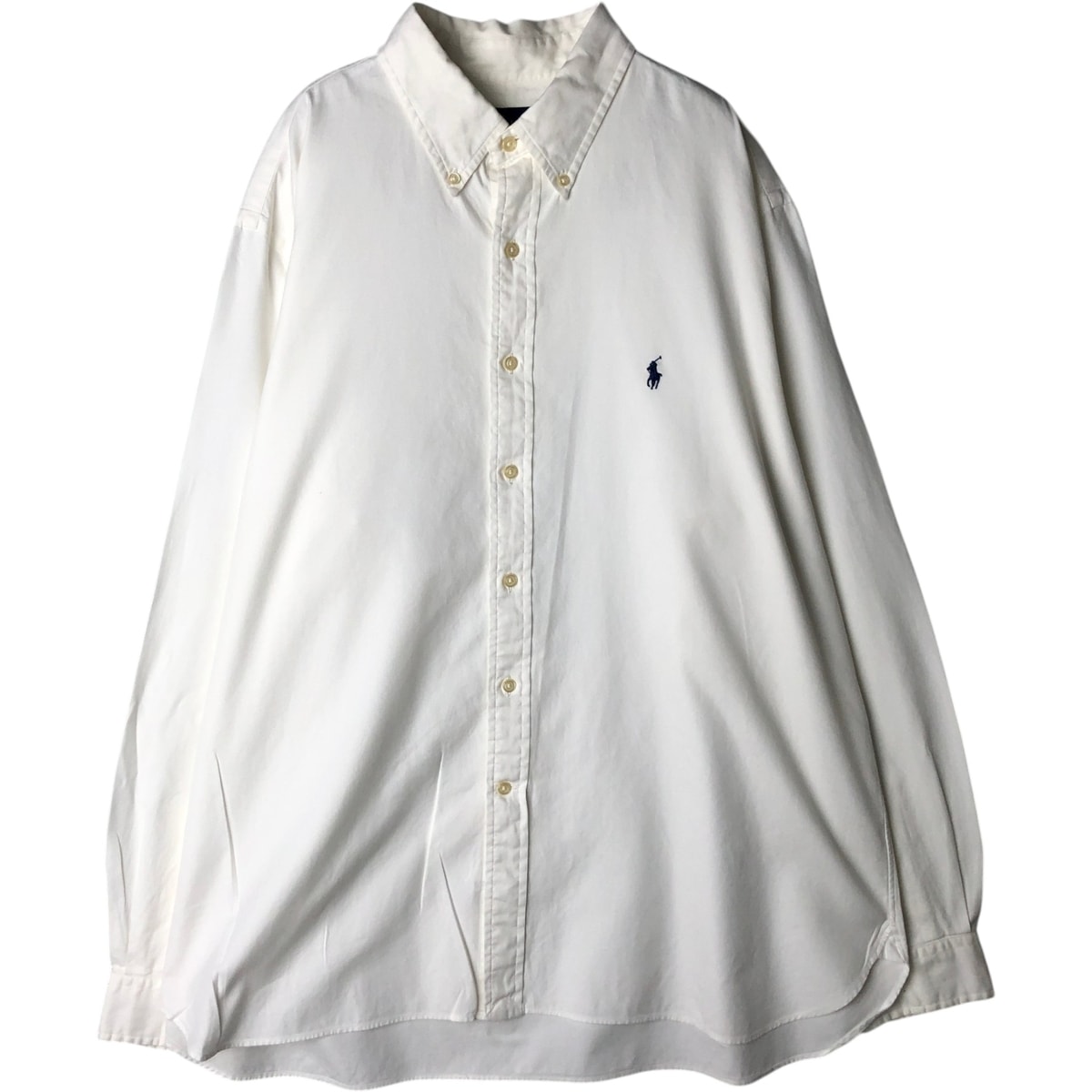 古着 ラルフローレン Ralph Lauren ヘリンボーン 長袖 ボタンダウンシャツ メンズXL相当/eaa631259