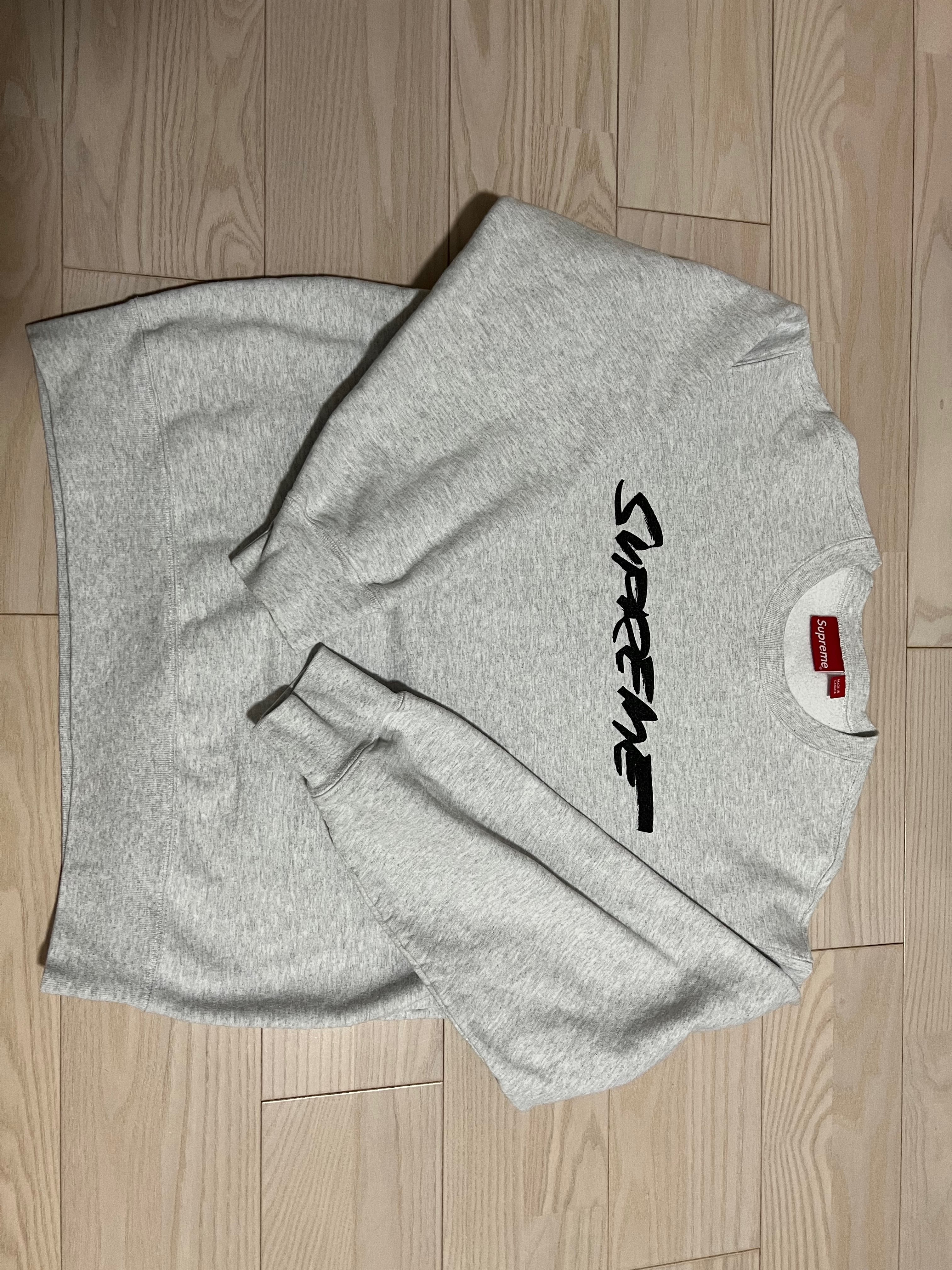 Supreme Futura Logo Crewneck "Grey"