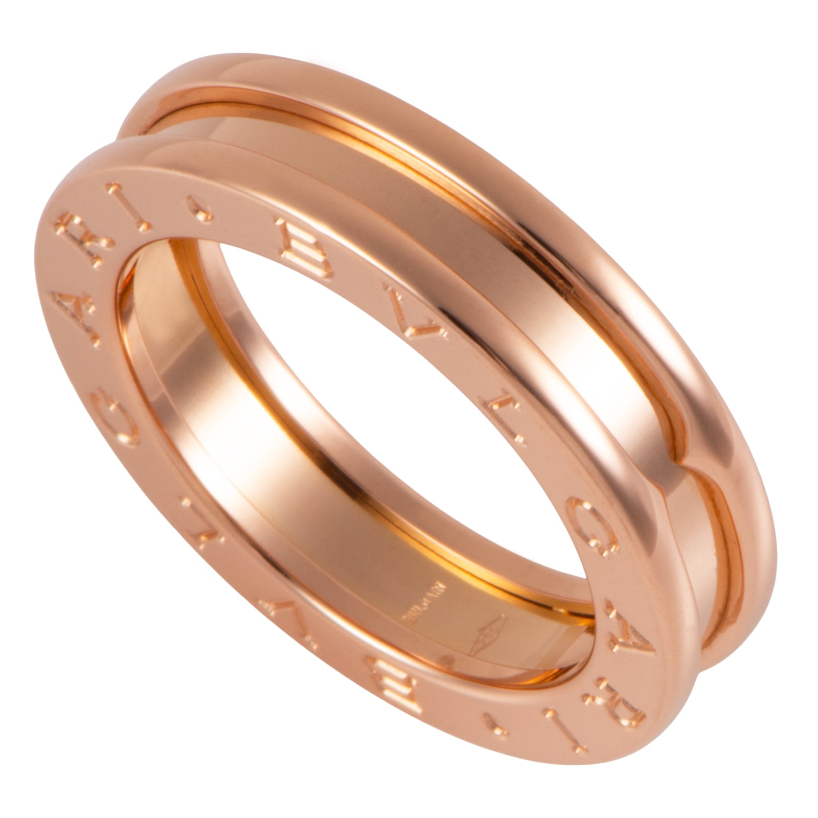 BVLGARI ブルガリ ビー・ゼロワン リング 1バンド XS 指輪 12号 K18PG ピンク ゴールド【中古】