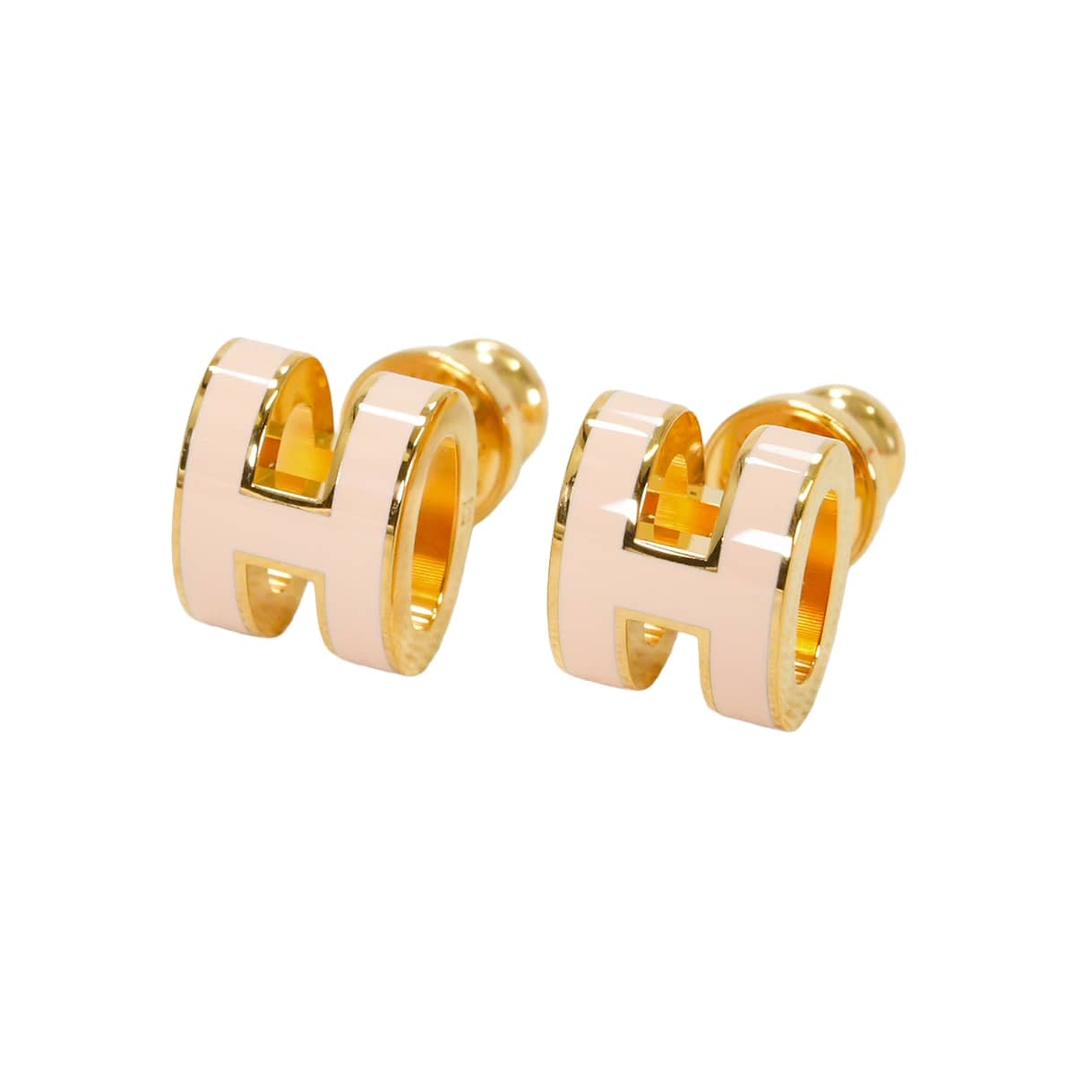 Hermes Mini Pop H Earrings "Rosedragee"