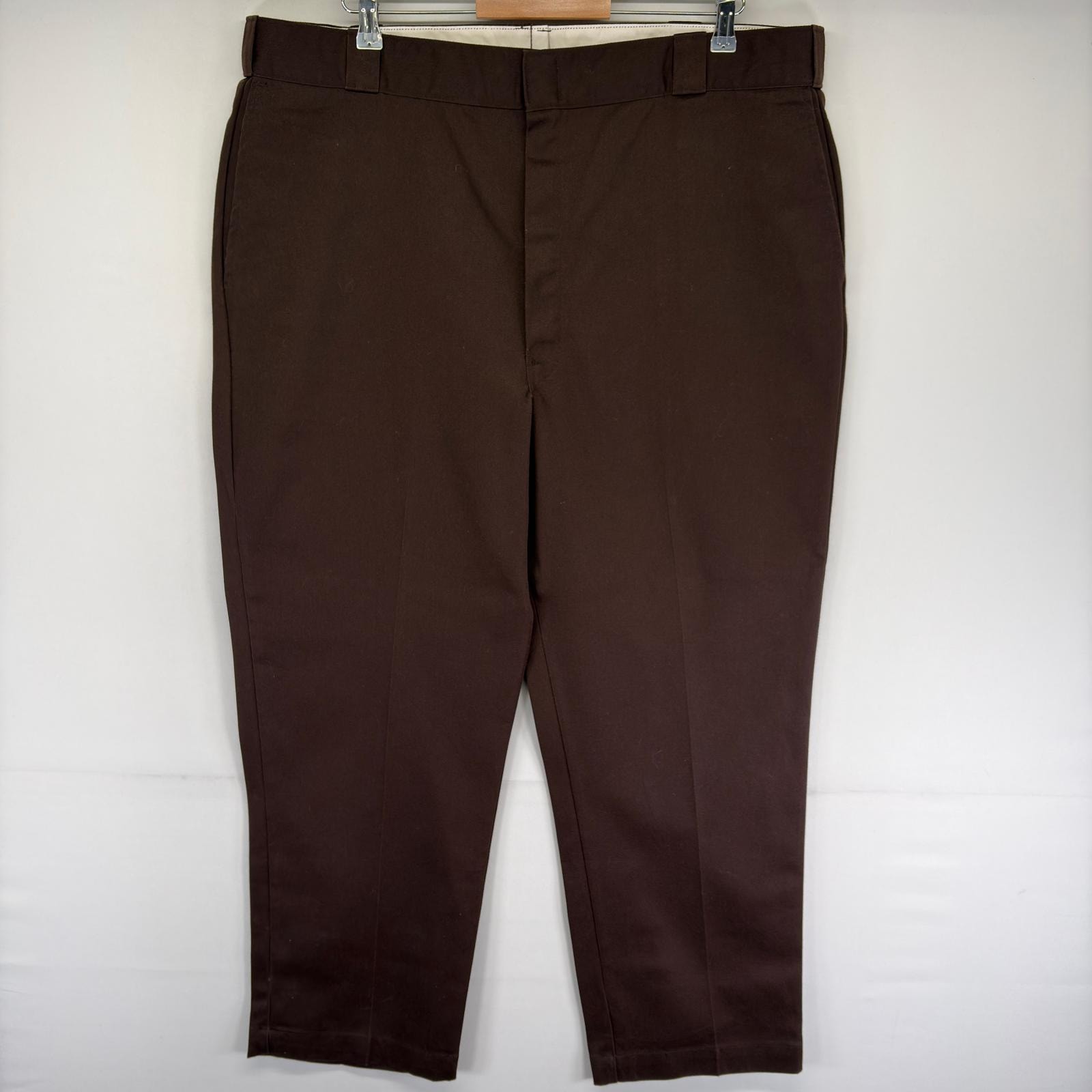 古着 80's/80年代 ヴィンテージ ディッキーズ Dickies パンツ ジップ 大きいサイズ タロンジップ w44 L30  ブラウン系 メンズ