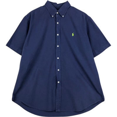 古着 ラルフローレン Ralph Lauren CLASSIC FIT クラシックフィット 半袖 ボタンダウンシャツ メンズXL相当/eaa648007