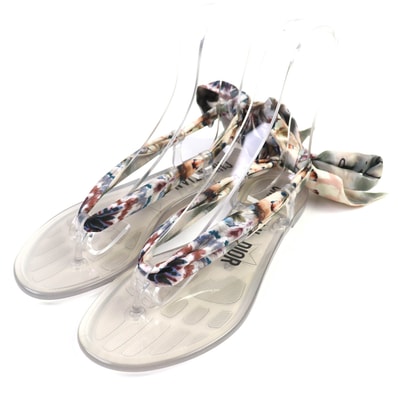 未使用品 クリスチャンディオール
ビーチサンダル KALEIDORSCOPIC クリア マルチカラー レディース 37 KCQ193SLKS16V